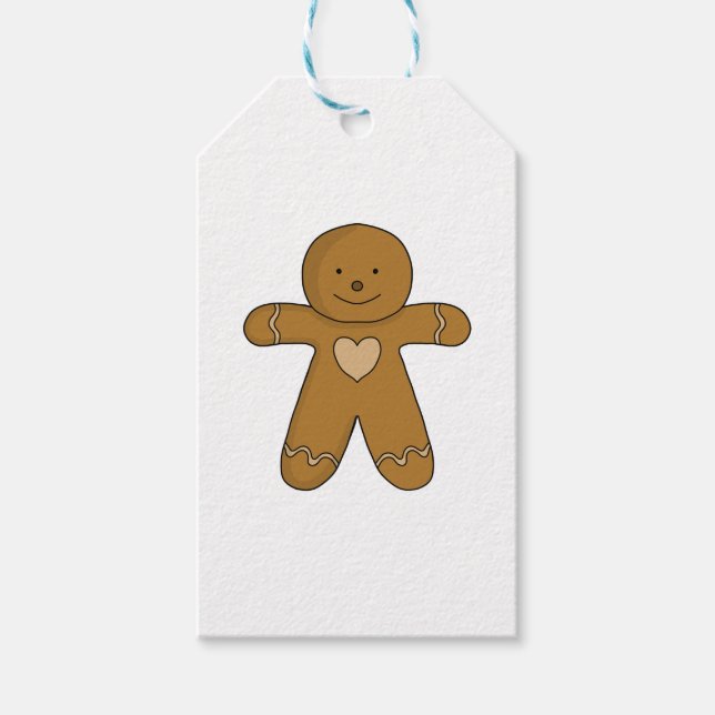 GingerBroad Man Weihnachtskost Geschenkanhänger (Vorderseite)
