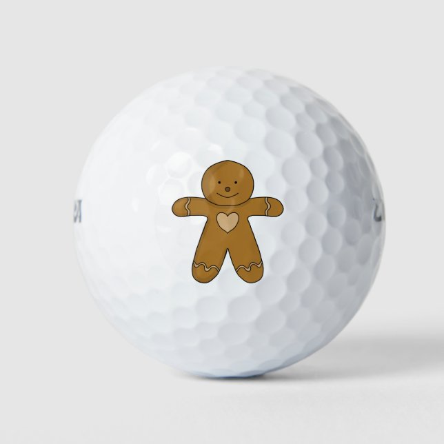 GingerBroad Man Weihnachtskost Golfball (Vorderseite)