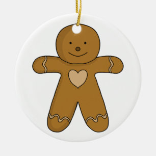 GingerBroad Man Weihnachtskost Keramik Ornament