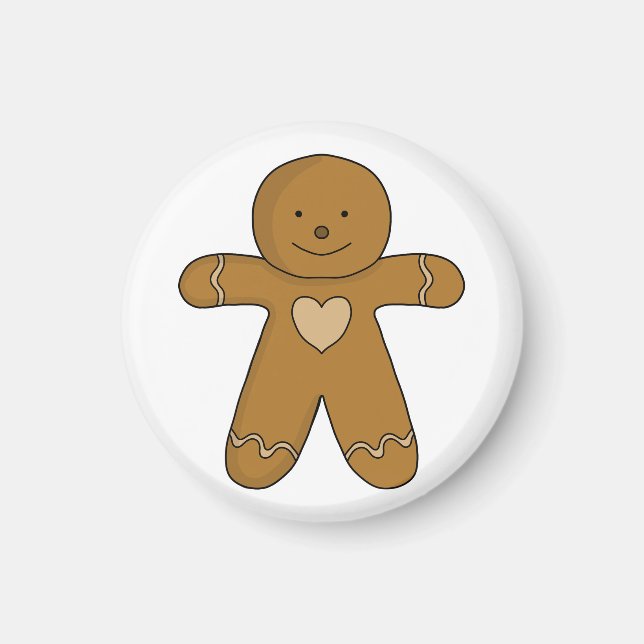 GingerBroad Man Weihnachtskost Magnet (Vorne)