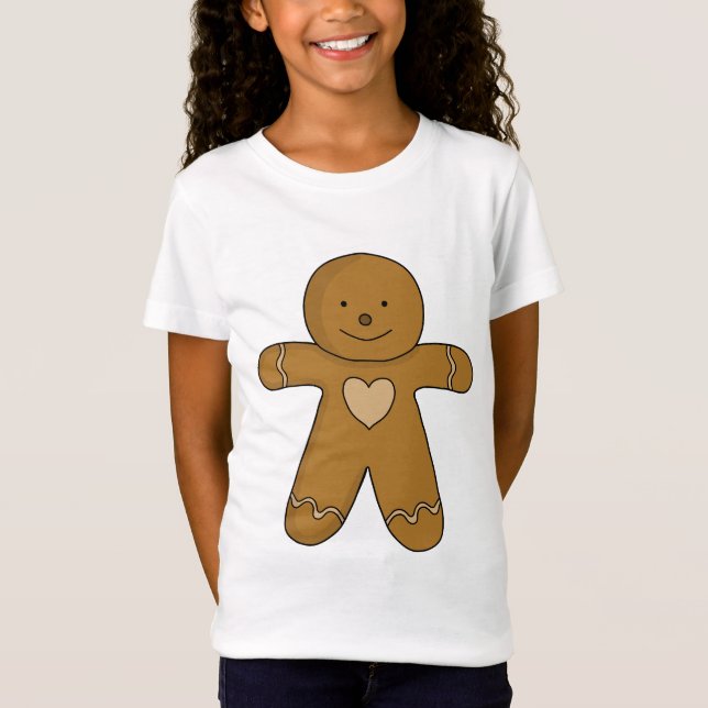 GingerBroad Man Weihnachtskost T-Shirt (Vorderseite)
