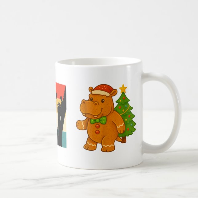 Gingerbrot Angesagte Weihnachtsmannmütze Weihnacht Kaffeetasse (Rechts)