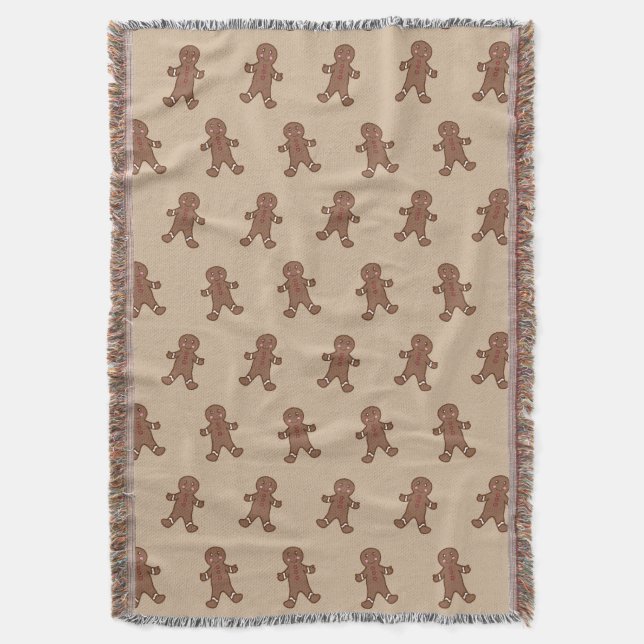 Gingerbrot Boys Throw Blanket Decke (Vorderseite Vertikal)
