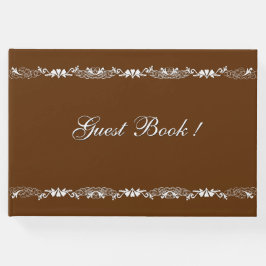 Gingerbrot Brown and White Design Gästebuch