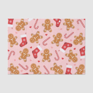 Gingerbrot Candy Cane Strumpfs Pink Weihnachten Seidenpapier