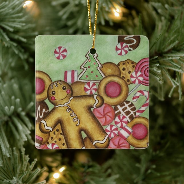 Gingerbrot Candy Cookie Ornament (Baum)