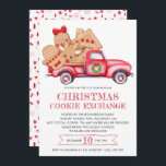 Gingerbrot Cookie Red Truck Cookie Exchange Einladung<br><div class="desc">Cookie Swap Die Einladung enthält einen Vintagen roten LKW, der mit Pfefferkuchen gefüllt ist. Weihnachts-Cookie-Swap ist in großem dekorativen Text geschrieben. Es gibt jede Menge Vorlagentext, mit dem Sie Ihren Cookie-Austausch für Ihren Urlaub beschreiben können. Das hintere Muster ist ein modernes rotes, weißes Boho-Muster. Diese Einladung ist Teil der Weihnachts-Cookie...</div>