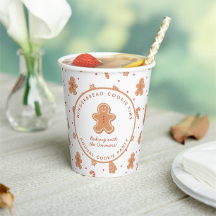 Gingerbrot Cookie Weihnachtsgebäck Party Papercup Pappbecher