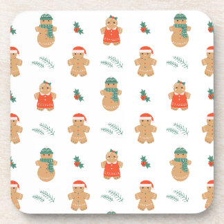 Gingerbrot Cookie Weihnachtsmuster Getränkeuntersetzer