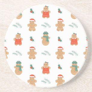 Gingerbrot Cookie Weihnachtsmuster Getränkeuntersetzer
