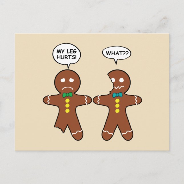 Gingerbrot Cookie Weihnachtsweihnachtsfest Spaß Be Postkarte (Vorderseite)