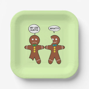 Gingerbrot Cookie Weihnachtsweihnachtsweih Spaß Pappteller