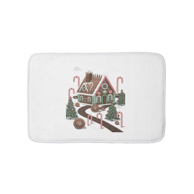 Gingerbrot Cookie Wonderland Badematte (Vorderseite)