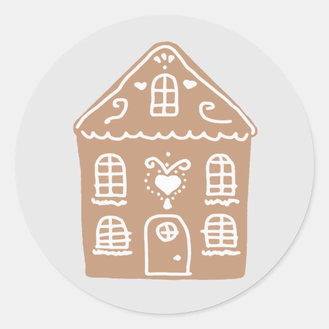 Gingerbrot-Dorf Classic Round Sticker (Vorderseite)