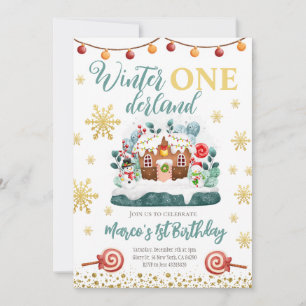 Gingerbrot Haus Geburtstagsparty Einladung