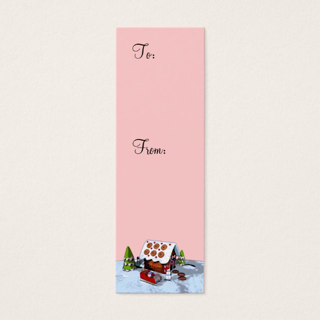 Gingerbrot-Haus Holiday-Geschenk-Tag (Vorderseite)
