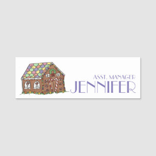 Gingerbrot Haus Weihnachten Winterurlaub Namensschild