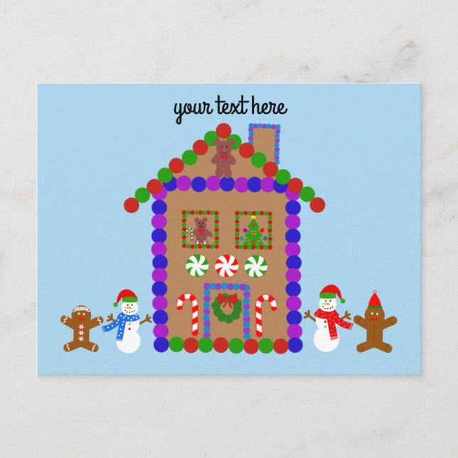 Gingerbrot House #1 Postkarte (Vorderseite)