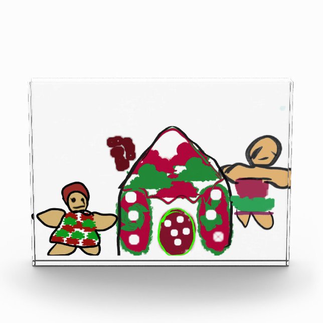 Gingerbrot House Art Spaß Fotoblock (Vorderseite)