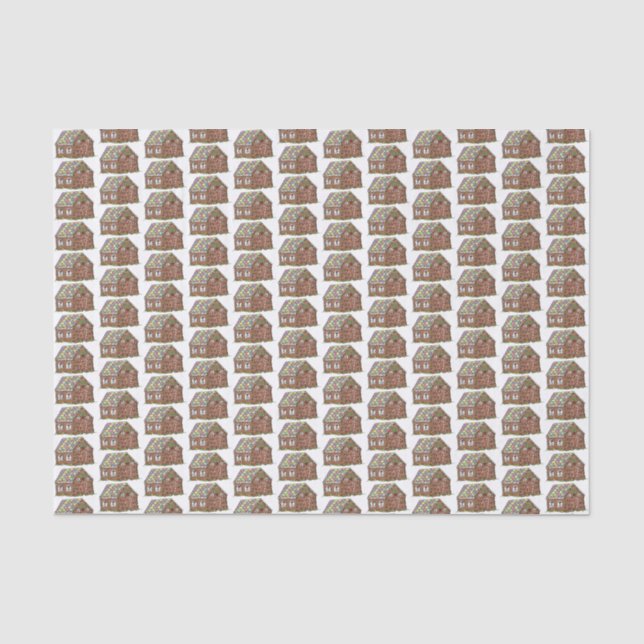 Gingerbrot House Christmas Candy Holiday Xmas Seidenpapier (Vorderseite)