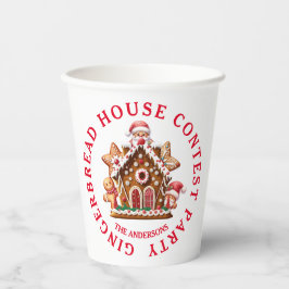 Gingerbrot House Contest Party White & Red Pappbecher