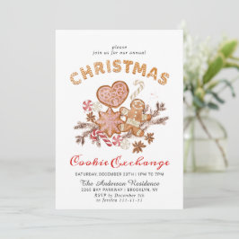 Gingerbrot House Cookie Exchange Weihnachtsfeierta Einladung