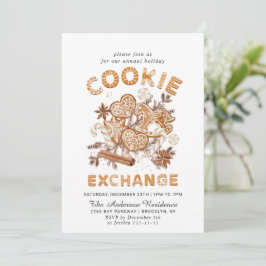 Gingerbrot House Cookie Exchange Weihnachtsfeierta Einladung