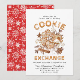 Gingerbrot House Cookie Exchange Weihnachtsfeierta Einladung