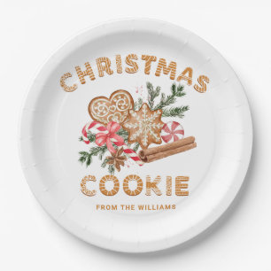 Gingerbrot House Cookie Exchange Weihnachtsfeierta Pappteller