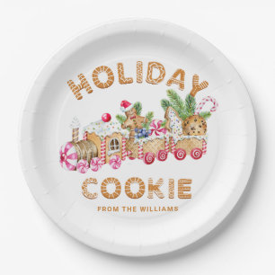 Gingerbrot House Cookie Exchange Weihnachtsfeierta Pappteller
