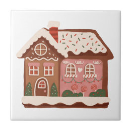 Gingerbrot House Holiday Weihnachten Dekorative Fliese