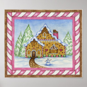 Gingerbrot House Lodge Poster