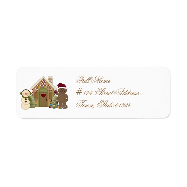 Gingerbrot House Mailing Labels (Vorne)