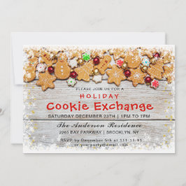 Gingerbrot House, Man Holiday Cookie Exchange Einladung