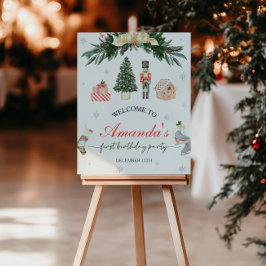 Gingerbrot House Nutcracker Geburtstag Begrüßung Poster