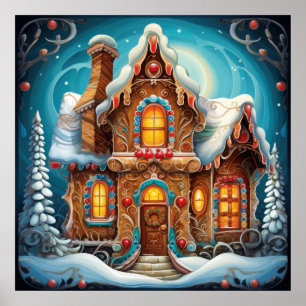 Gingerbrot House Poster