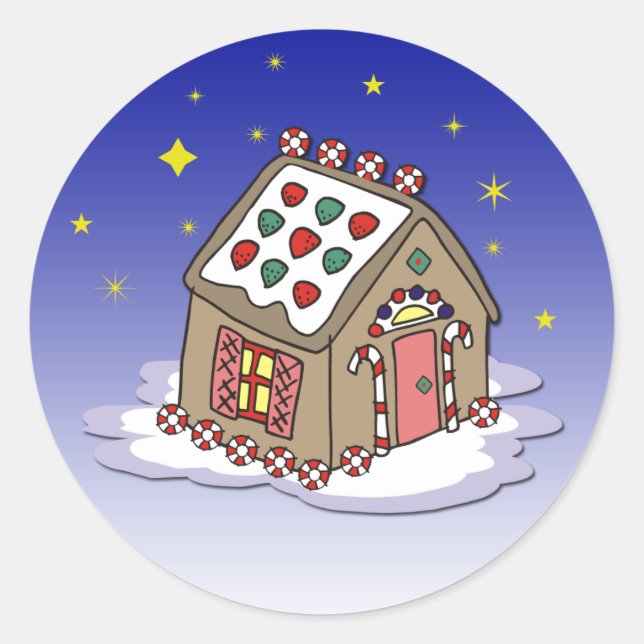 Gingerbrot House Stickers (Vorderseite)