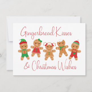 Gingerbrot Kisses & Christmas Wishings Card