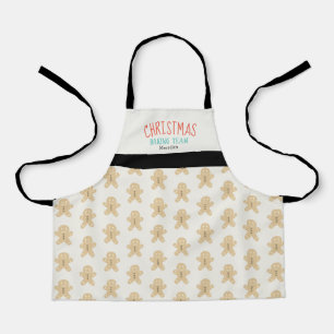 Gingerbrot Man Muster Weihnachtsbackteam Schürze