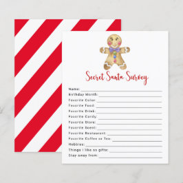 Gingerbrot man - Secret Santa Survey game