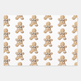Gingerbrot Man Star Weihnachten Geschenkpapier Set
