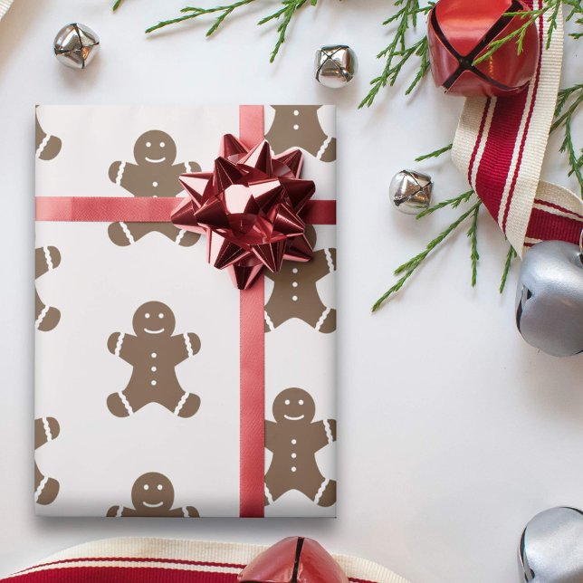 Gingerbrot Man Wrapping Paper Geschenkpapier (Gingerbread Man Wrapping Paper)