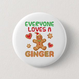 Gingerbrot Mann Alle Lieben einen Ingwer Button