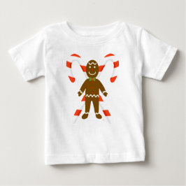 Gingerbrot Mann mit Candy Cane Kleinkind T - Shirt