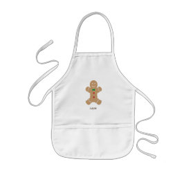 Gingerbrot Mann mit Namen Kinderschürze
