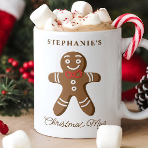 Gingerbrot Mann Personalisiert Name Weihnachten Kaffeetasse