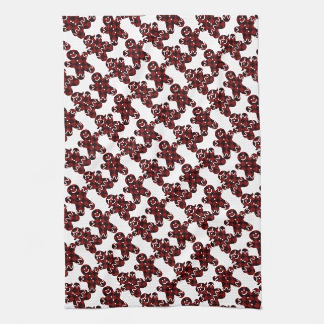 Gingerbrot - Mann und Frauen Geschirrtuch (Vertikal)