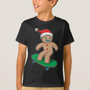 Gingerbrot Mann Weihnachten Skateboard T-Shirt