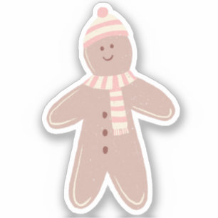 Gingerbrot Mann Weihnachtsfeiertag Aufkleber