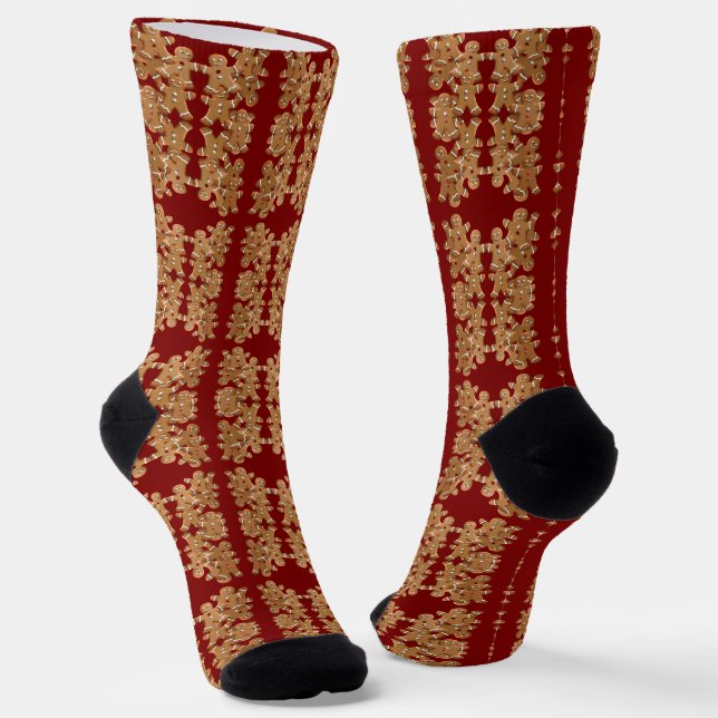 Gingerbrot Mann Weihnachtsgebäck Weihnachtsgebäck Socken (Gewinkelt)